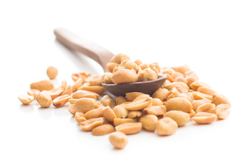 Salted roasted peanuts.