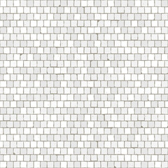 Seamless mosaic floor pattern. White pavement stone tiles. Geometric mediterranean texture.