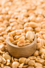 Salted roasted peanuts.