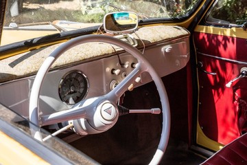 Lenkrad von einem Oldtimer