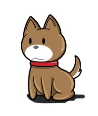 Fototapeta premium Dog logo illustration on white background.