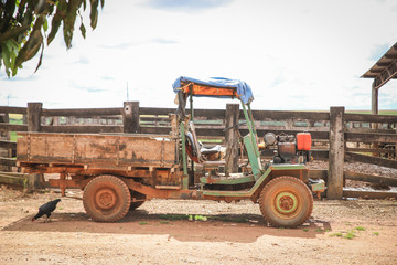 Fototapeta premium Máquina agrícola antiga agricultura produtor