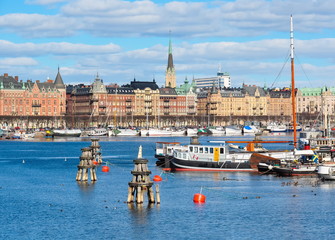 Fototapeta premium Strandvagen embankment, Stockholm, Sweden