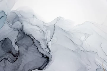 Tinte, Farbe, abstrakt. Nahaufnahme des Gemäldes. Bunter abstrakter Malereihintergrund. Stark strukturierte Ölfarbe. Hochwertige Details. Moderne abstrakte Malerei der Alkoholtinte, moderne zeitgenössische Kunst. © Mari Dein