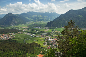 Typical Tyrol landscape in May, Austria