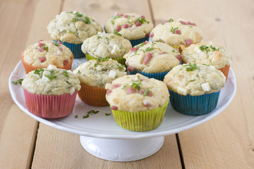 muffins with ham or cheese