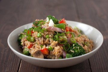 Fried rice with vegetables