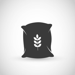 Sack with seeds icon vector