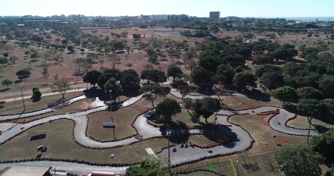 Vista a&eacute;rea do kart do Parque da Cidade, Bras&iacute;lia