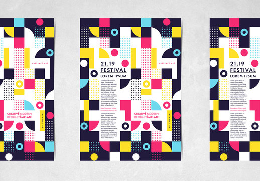Poster Layout with Geometric Shapes
