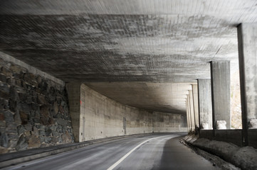 Fototapeta premium Journey through the tunnel.