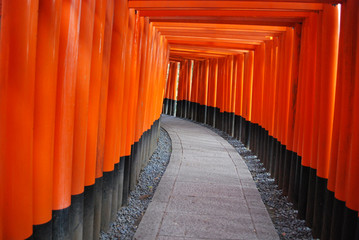 My path image. Torii Gate Temple in Kyoto, Japan