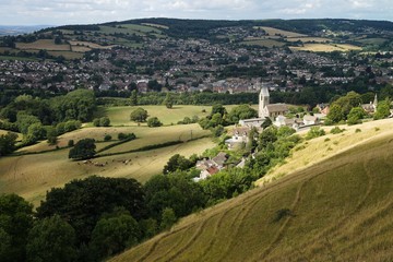 Fototapeta na wymiar View to Stroud, Gloucestershire, England