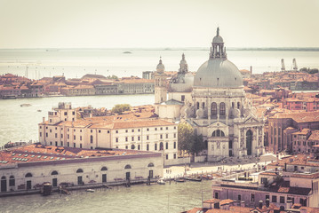 Obraz na płótnie Canvas Aerial marine view of Venice, Italy