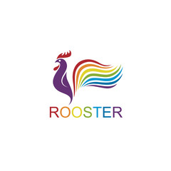 rooster icon design isolated on white background