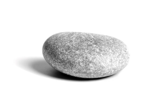 Pebbles stone, isolated on white background, sea pebble