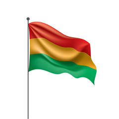 Bolivia flag, vector illustration
