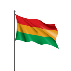 Bolivia flag, vector illustration