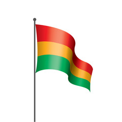 Bolivia flag, vector illustration