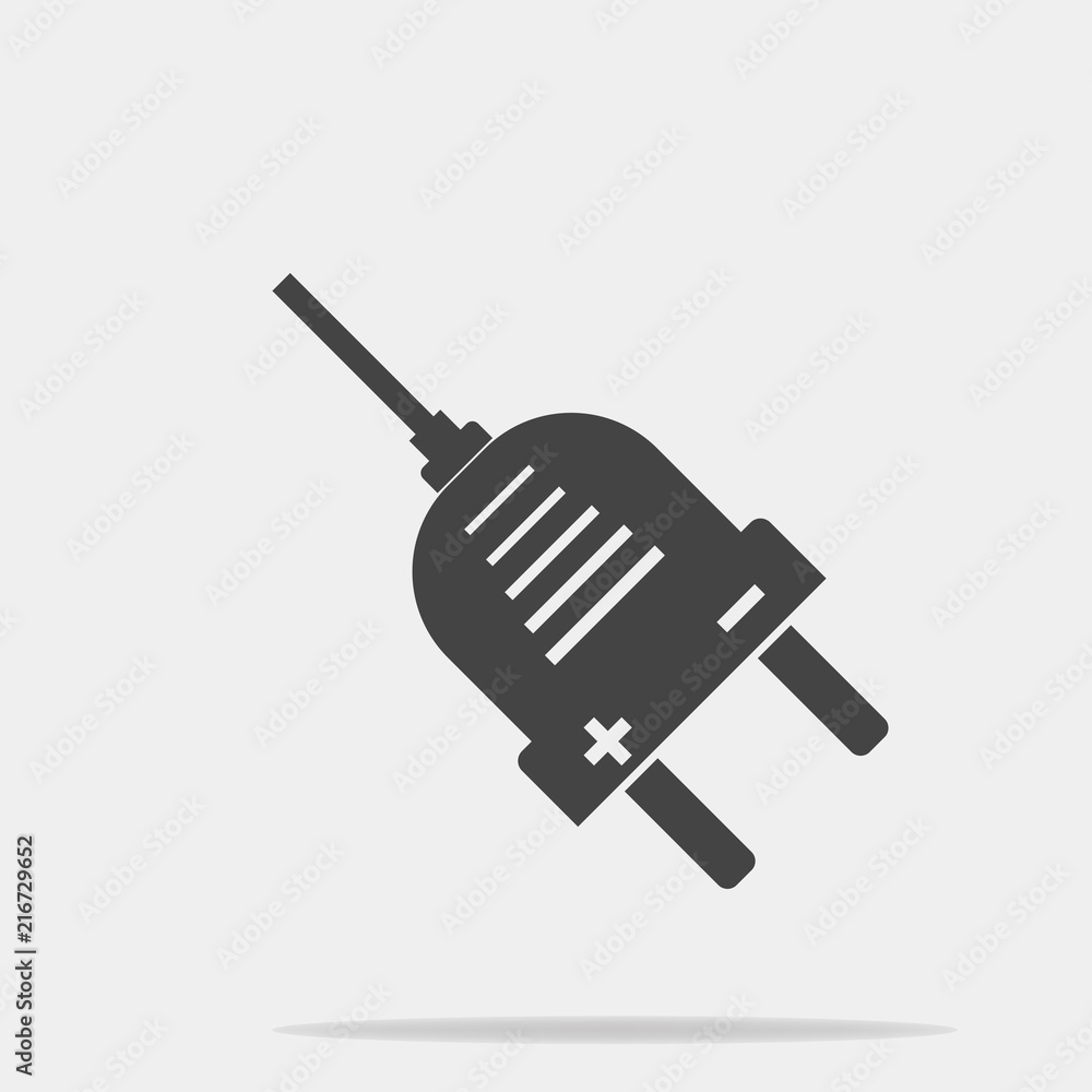 Aufkleber vector icon socket. vector illustration with shadow design