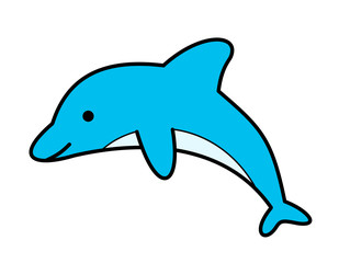 イルカ口模様線(水色)