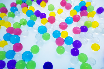  colorful multicolored balls on white background