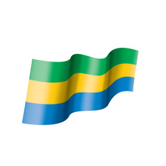Gabon flag, vector illustration