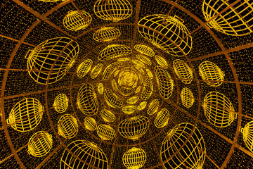 An abstract view of the Christmas tree lights at Madrid city centre, just amazing to see the pattern and texture made by the lights and the Xmas beauty