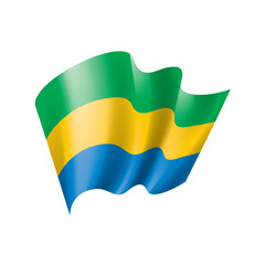 Gabon flag, vector illustration