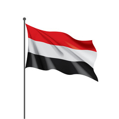 Fototapeta na wymiar Yemeni flag, vector illustration