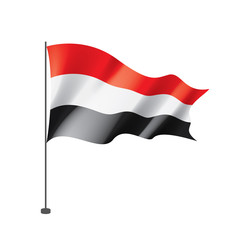 Yemeni flag, vector illustration