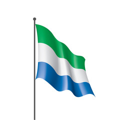 Sierra Leone flag, vector illustration