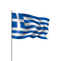 Greece flag, vector illustration