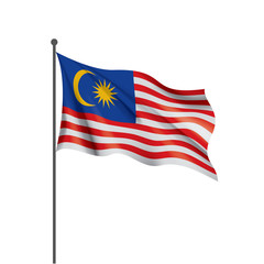 Malaysia flag, vector illustration