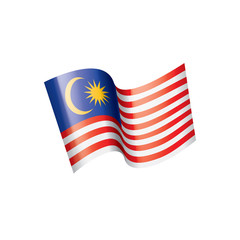 Fototapeta premium Malaysia flag, vector illustration