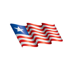 Liberia flag, vector illustration