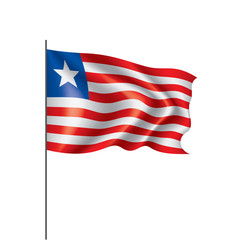 Liberia flag, vector illustration