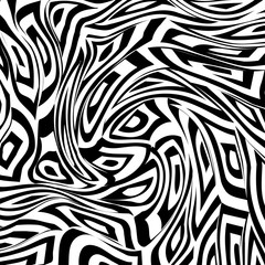Abstract black and white psychedelic background