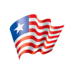 Liberia flag, vector illustration