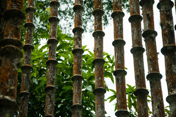 Bamboo hecho de cemento 
