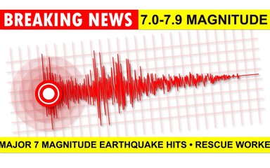 Major Earthquake - Breaking news concept
