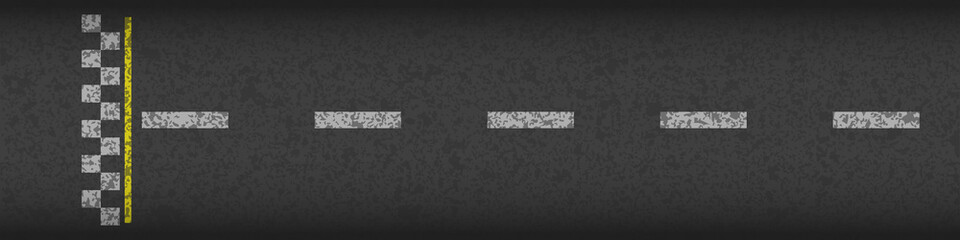 Fototapeta premium Finish line racing background top view. Art design. Grunge textured on the asphalt road. Abstract concept graphic element. Vector illustration.
