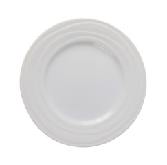  ceramic white empty plate on white background