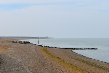 Minnis Bay to Reculver. Plan a great day out. Herne Bay, Kent, England, August, 2018