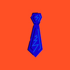 Tie icon. Vector colored illustration.