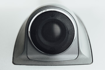 tweeter of audio speaker, close-up view