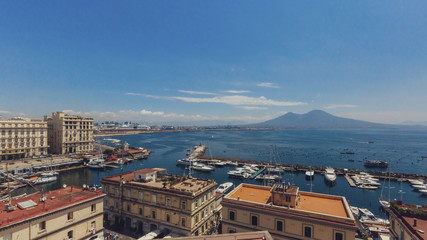 View of Gulf of Naples from Naples, Italy