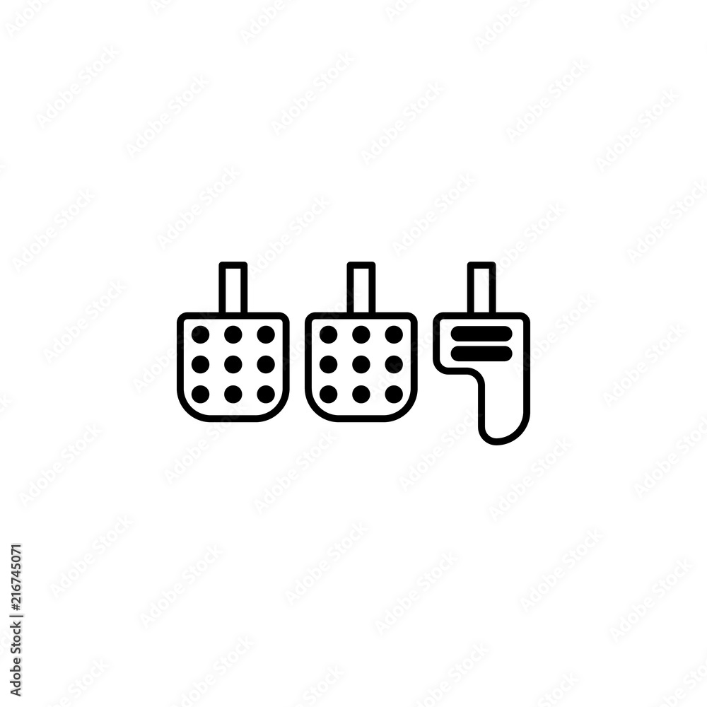 Poster pedal icon. element of motor sport icon for mobile concept and web apps. thin line pedal icon can be
