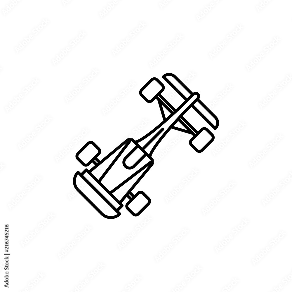 Poster bolide icon. element of motor sport icon for mobile concept and web apps. thin line bolide icon can 