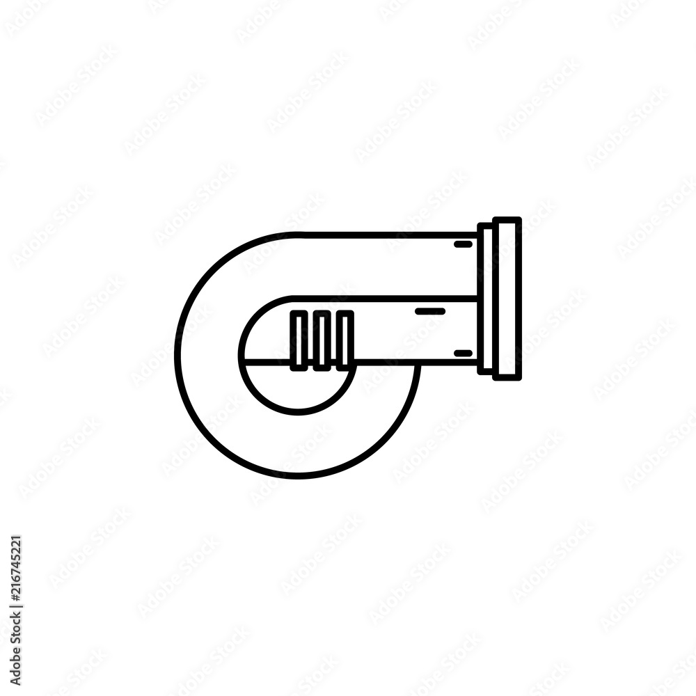 Poster turbo icon. element of motor sport icon for mobile concept and web apps. thin line turbo icon can be
